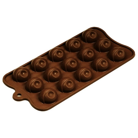 Fat Daddio's Silicone Chocolate Mold: Robed Mound with Dimple, 15 Cavities