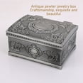 thumbnail image 4 of Retro Trinket Box, Antique Pewter Treasure Trinket Chest Rustproof Exquisite Zinc Alloy  For Earrings For Home, 4 of 8