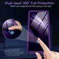 thumbnail image 4 of Dteck Magnetic Shockproof Glitter Clear Phone Case with Built-in Screen Protector For Samsung Galaxy S26 Ultra, Purple, 4 of 7