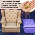 thumbnail image 5 of BlinkLLX 200 Pcs Upholstery Tacks for Decorative Furniture Upholstery Nails 7/16 Inch Vintage Head Diameter Brass Daisy Thumb Tack Push Pin Furniture DIY (Gold), 5 of 14