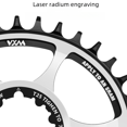 thumbnail image 2 of Piñón de bicicleta de montaña VXM con dientes positivos y negativos, disco único, desplazamiento GXP, montaje recto de 3 mm, 32/34/36T, elipse, 2 of 3