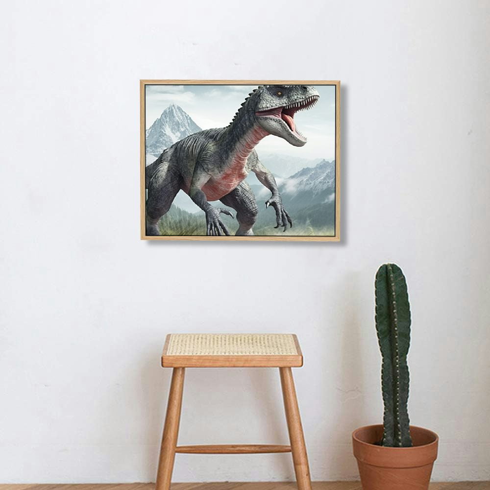 JRXY Dinosaur Wall Art Posters, Dinosaur Bathroom Decor Dinosaur Birthday Party Supplies, Dinosaur Party Decorations, Dinosaur Birthday Decorations Poster Canvas Prints Framed Picture 1