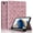 Pink, variant on ELEHOLD Case for Samsung Galaxy Tab A9, PU Leather Case with Pencil Holder,Shockproof Soft TPU Folio Stand Cover,Black