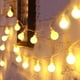 thumbnail image 5 of Cadena de luces LED con forma de bola, control remoto, color blanco cálido, para decoración navideña, para bodas, exteriores, funciona con pilas, 3 m y 5 m, 5 of 5