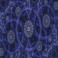 thumbnail image 1 of Ahgly Company Machine Washable Indoor Square Transitional Night Blue Area Rugs, 4' Square, 1 of 7