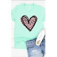thumbnail image 4 of Leopard Pink Heart Graphic Tee T-Shirt, 4 of 8