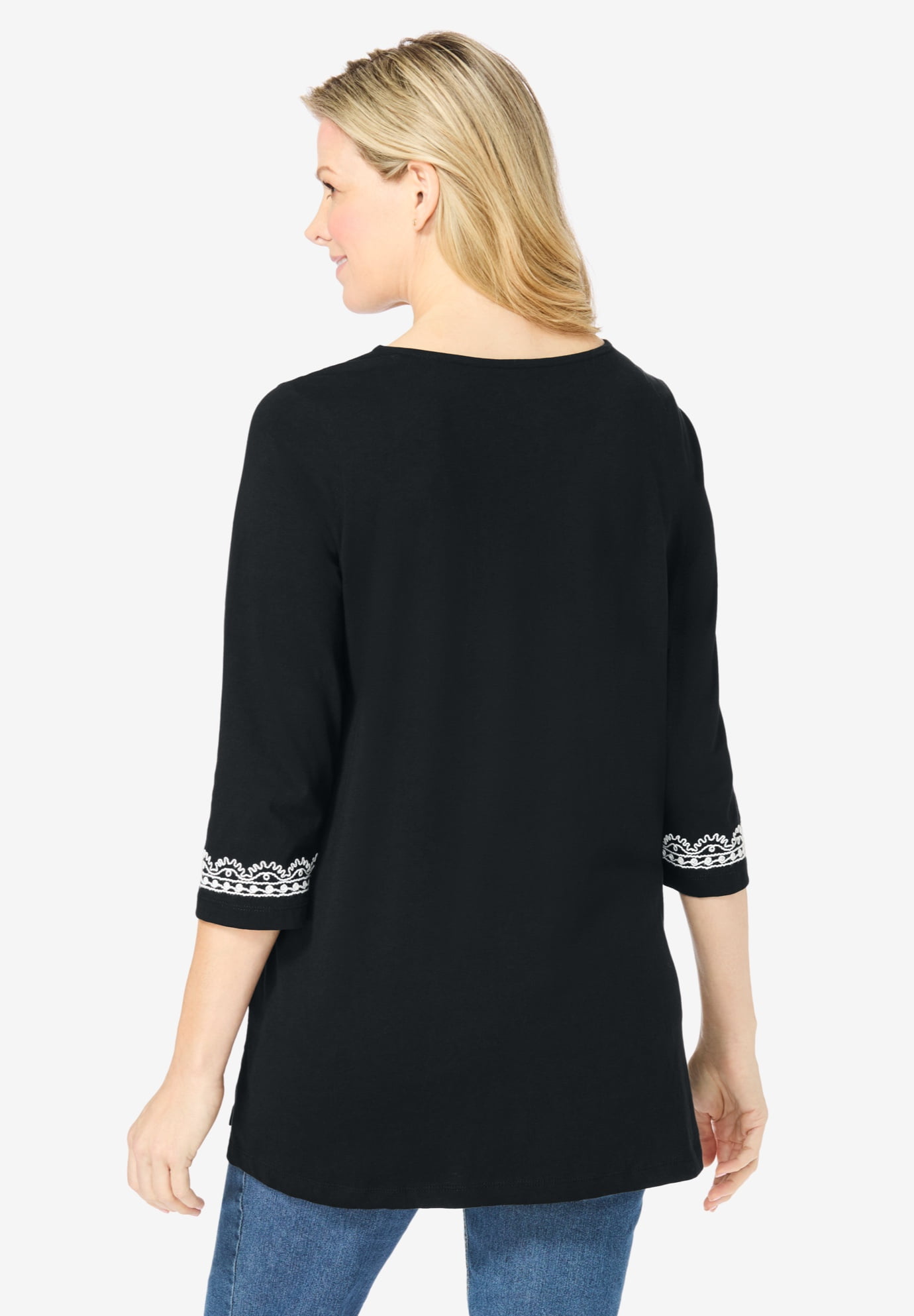 Plus Size Embroidered Knit Tunic - image 2