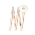 thumbnail image 3 of Angara Freshwater Cultured Pearl Spiral Wrap Ring in 14K Rose Gold for Women | June Birthstone Jewelry for Her, 3 of 8