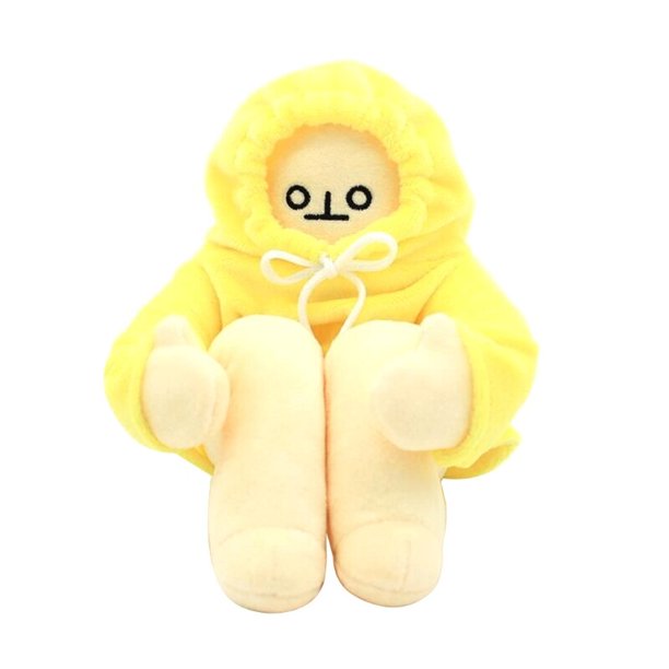 Plush Doll Stuffed Animal Banana Man Throw Pillow Toy Free Adjustable Postures Home Decoration Kids Xmas Gift heqiyong LED