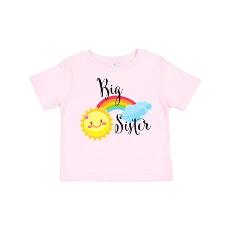 

Inktastic Big Sister- Sun and Rainbow Gift Toddler Toddler Girl T-Shirt