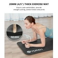 thumbnail image 3 of YR Tapete de Yoga Extragruesa 4/5" Tapetes de Ejercicio de Pilates de Espuma de Alta Densidad para Gimnasio en Casa 76" de Largo, Gris, 3 of 9