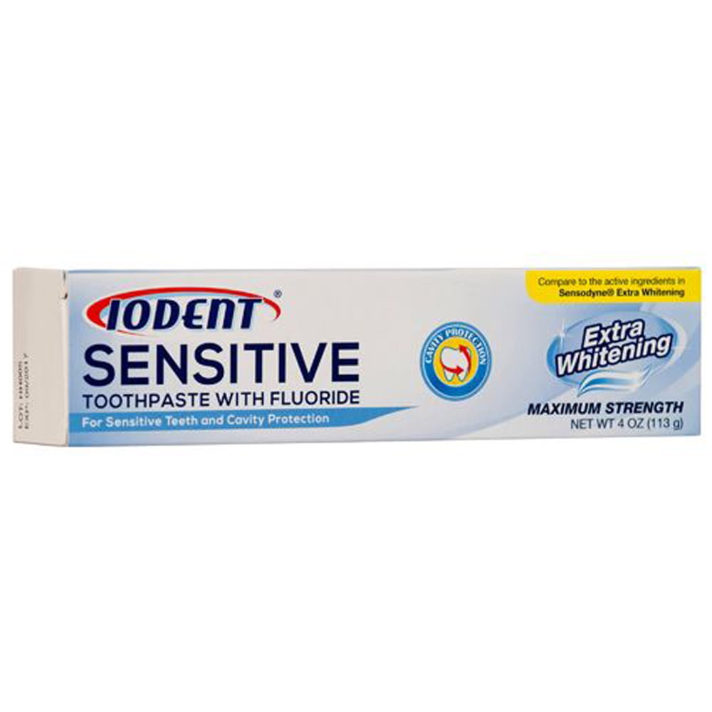 Toothpaste Sensitive With Fluoride Whitening by Iodent Walmart Canada