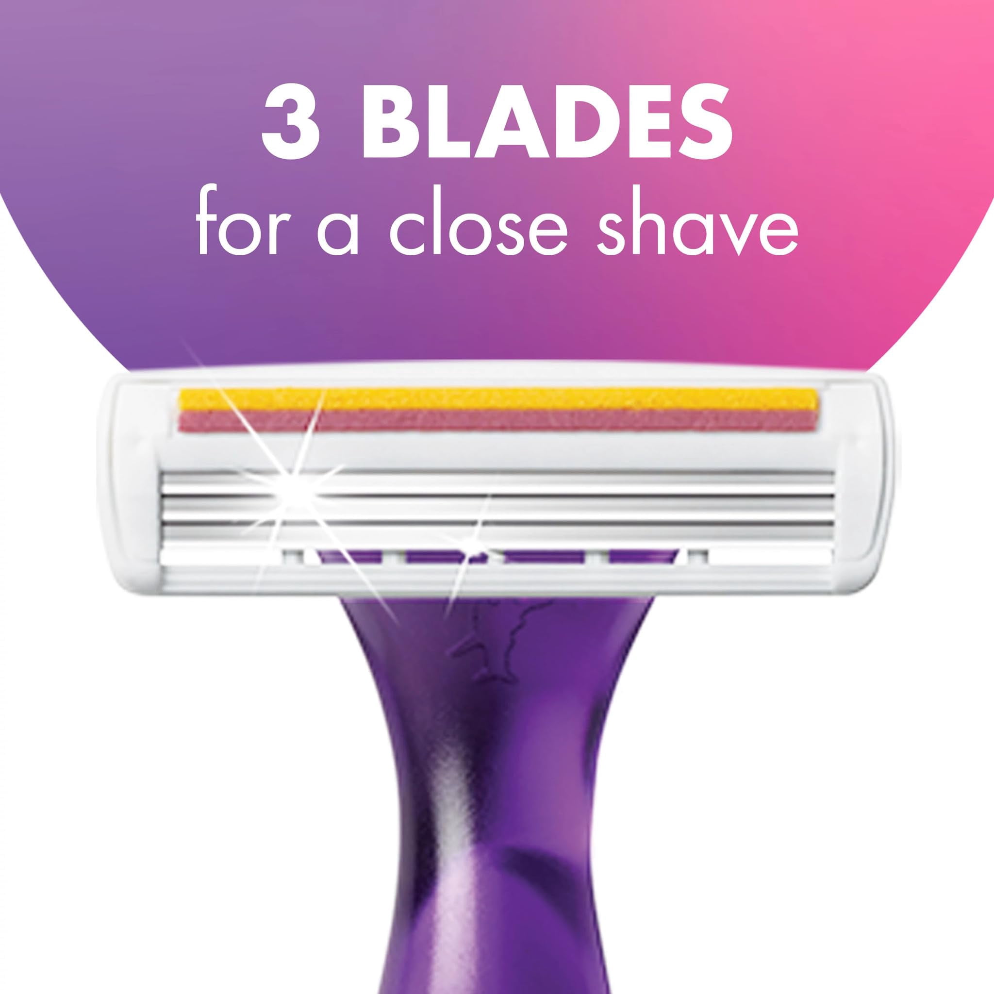 Bic Soleil Sensitive Skin Triple Blade Shaver For Women, Twilight - 4 Ea, 3 Pack