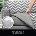 thumbnail image 3 of Original Patent Pending Reversible Large Sofa Protector, Many Colors, Seat Width to 70 Inch, Furniture Slipcover 2 Inch Strap, Couch Slip Cover Throw for Pet Dogs, Cats, Kids, Chevron Gray, 3 of 8