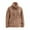 Coffee, variant on Women's Double-Faced Fleece Jacket, Stand Collar Zip Up Coat, Thickened Plush Lined Outerwear for Women, Soft Winter Jacket with Full Zipper, Warm Casual Long Sleeve Top Brown L