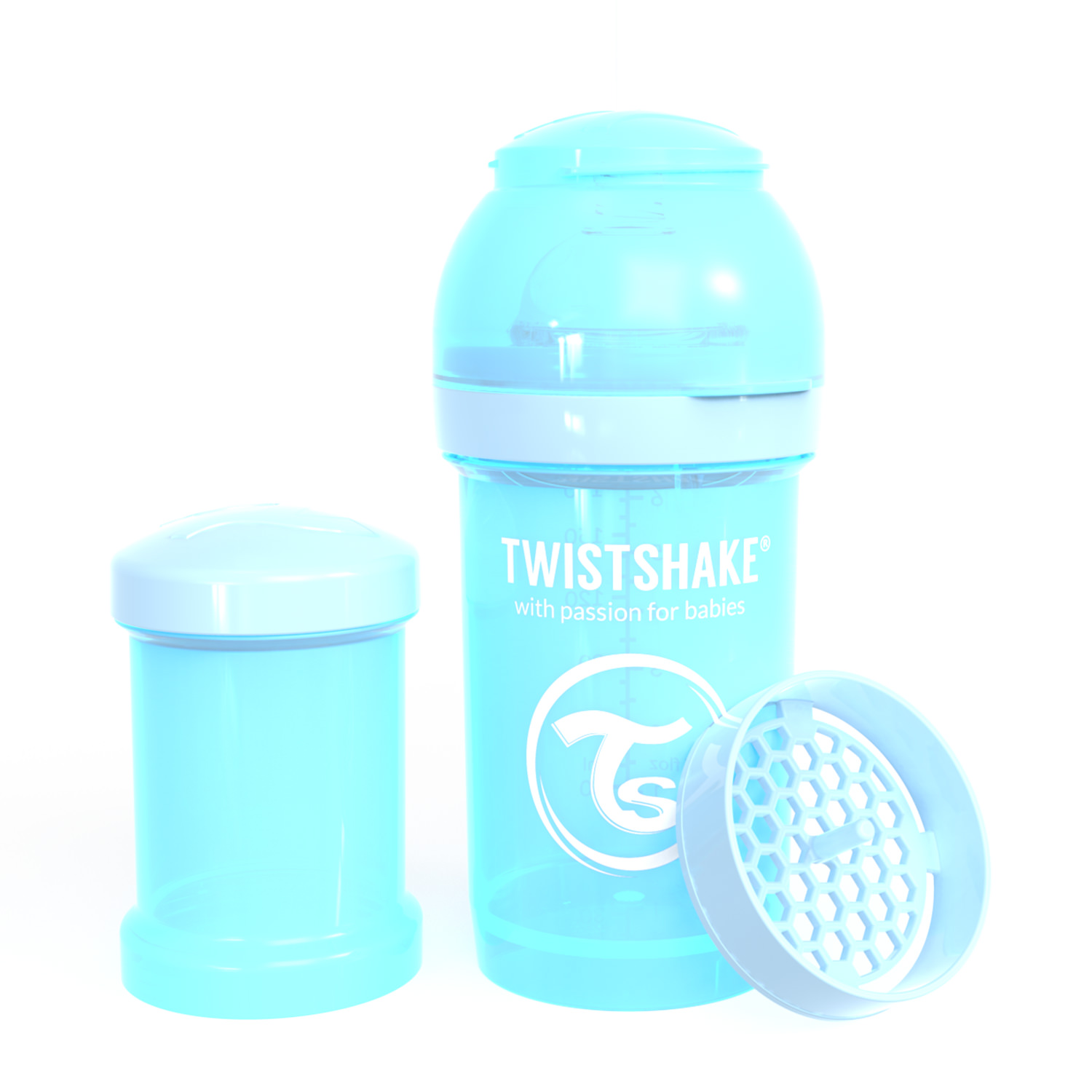 TWISTSHAKE BIBERÓN ANTICÓLICOS AZUL PASTEL 180ML