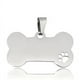 thumbnail image 2 of Etiqueta de identificación de mascota personalizada Sincero colgante forma de pata hueca y hueso plateado y dorado nombre de perro grabado, 2 of 5