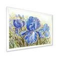 thumbnail image 2 of Designart 'Blue Irises Blossoming Flowers' Traditional Framed Art Print, 2 of 4