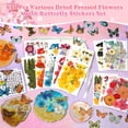 thumbnail image 2 of Flores para manualidades Evatage, 630 piezas de flores prensadas y stickers, 2 of 7