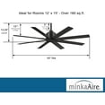 thumbnail image 3 of 52" Minka Aire Xtreme H2O Coal Wet Ceiling Fan with Remote Control, 3 of 5