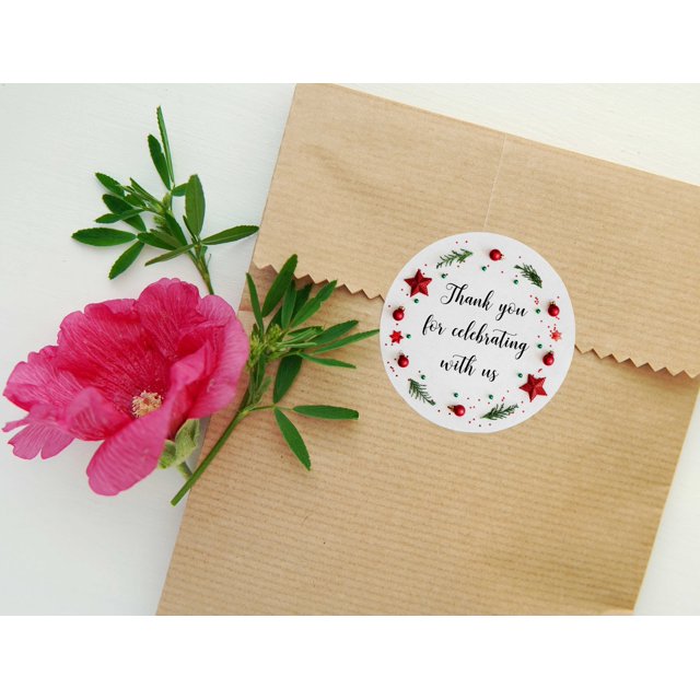 Darling Souvenir MADE WITH LOVEChristmas Theme - 2" CustomStickersPremium 80 Self-AdhesiveRoundLabels- Personalized Christmas Party FavorStickers/RoundEnvelope Seal