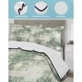 thumbnail image 3 of Twin Quilt Bedding Set, Sage Green Ombre Reversible Summer Quilt 3 Pieces, Gradient Abstract Art Vintage Grey Lightweight Bedspreads Coverlets with 2 Pillow Shams for All Seasons, 3 of 5