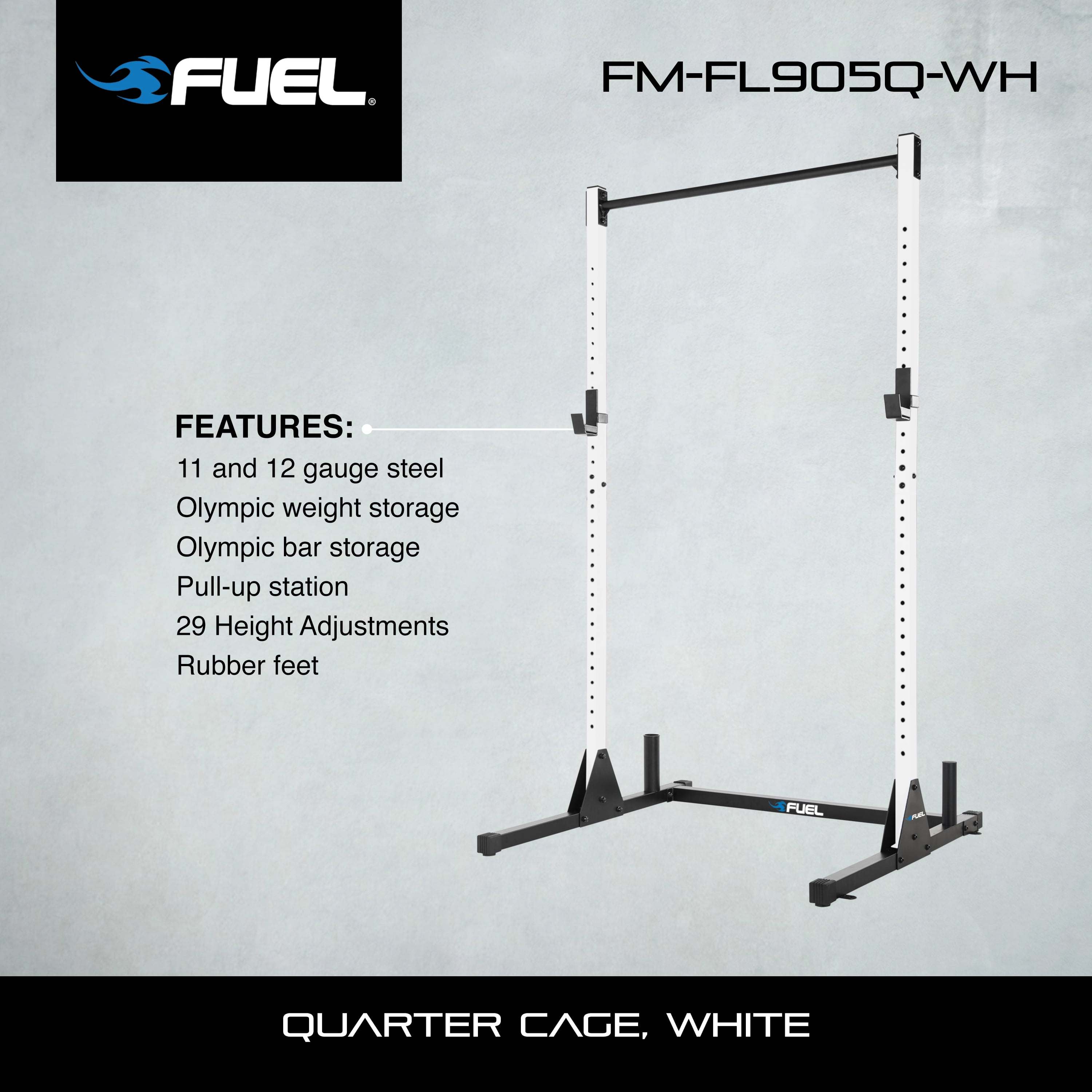 Fuel Pureformance Power Squat Rack, White