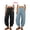 2PC-BKNY, variant on Womens Baggy Barrel Pants Wide Leg Casual Drawstring Sweatpants with Pockets
