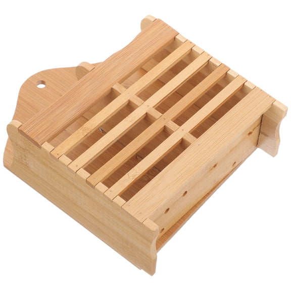 ULTNICE Bamboo Flatware Drying Rack Khaki Utensil Holder Tableware Organizer for Chopsticks