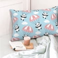 thumbnail image 6 of Disketp Pillow Covers Cute Panda Flying In The Sky Pattern Throw Pillow Case Cushion Covers,Cushion For Bedroom,Couch,Home-14"X20", 6 of 9