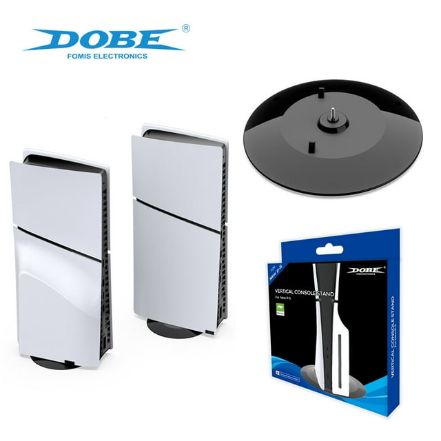 PS5 Pro/PS5 Slim Disc-Shaped Vertical Stand - Stable Console Base Holder for Playstation 5 Pro/Slim Disc & Digital Editions, Space-Saving Gaming Accessory