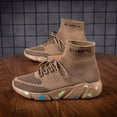 thumbnail image 2 of Men's Slip-on Sneakers With Shoelaces - Odor-resistant High Top Athletic Shoes - Lightweight And Breathable, 2 of 9