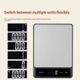 thumbnail image 3 of Food Scale Grams and Ounces - Digital Kitchen Scale 10kg/1g Accuracy, Rechargeable ，Stainless Steel, Lightweight for Cooking, Baking, Meal Prep, 3 of 5