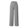 thumbnail image 4 of Neewe Womens Plain Wide Leg Cargo Pants Elastic Waist Loose Hiking Joggers with Pockets Daily Outfits, 4 of 7