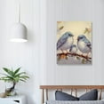 thumbnail image 3 of Shiartex Bird Picture Bathroom Decor Wall Art Blue and Gray Walls Decoration, Canvas Size 16x20 inch, 3 of 3