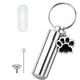 thumbnail image 4 of s de acero inoxidable para mascotas, cilindro de Metal, contenedor de Perfume, tubo de recuerdo, colgante de pata de simpatía, llavero de de Yuyangstore Urna de cremación, 4 of 8