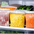 thumbnail image 3 of EcoQuality 1 Quart 32oz Size Food Storage BPA Free Resealable Clear Plastic Bags 7 x 9 Inch for Fruits Snacks Meat Meal Prep Leakproof Freezer Safe (900), 3 of 4