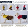 thumbnail image 3 of Duuclume Windproof Two Color Patchwork Dog Winter Coats(Yellow and Brown, 2XL), 3 of 6