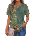 thumbnail image 3 of Fantaslook Womens Blouses Dressy Casual Tops Summer Short Sleeve V Neck Shirts Business Work Blouses, 3 of 10