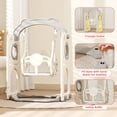 thumbnail image 5 of XJD 11 in 1 Toddler Slide and Swing Set, Kids Slide for Toddlers, Outdoor Indoor Playground for Toddlers 1-3, Toddler PlaySet with Basketball Hoop, Golf Set, Climbing Arch(Blue Red), 5 of 10