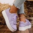 thumbnail image 5 of Leozcaa Platform Sneakers for Women White Black Low Top Tennis Shoes Non Slip Fashion Canvas Sneakers, 5 of 9