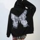 thumbnail image 4 of Gibobby Sudadera de terciopelo con cremallera Sueter Cardigan Women's Impressed Coat Sports Hoodie Loose Zipper Coat Femen's Coat （Negro， XL), 4 of 5