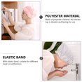 thumbnail image 4 of Shisuyan 2pcs Elastic Shower Caps Polyester Waterproof Bathing for Kitchen Bathroom, 4 of 9