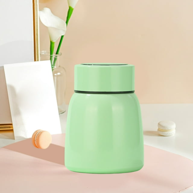Mini Taza de Viaje con Aislamiento Al Vacío - Vaso Térmico Inteligente de Acero Inoxidable 304, 355 Ml (12 Oz), Tapa Hermética, Mantiene La Temperatura (Fría/Caliente) para La Oficina