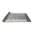 thumbnail image 2 of Ahgly Company Indoor Round Checkered Gray Modern Area Rugs, 4' Round, 2 of 4