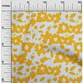 thumbnail image 1 of oneOone Polyester Lycra Mustard Yellow Fabric Florals Sewing Material Print Fabric By The Yard 56 Inch Wide, 1 of 4
