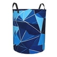 thumbnail image 2 of Circular Hamper Single Layer Laundry Basket Storage Basket Waterproof Single Layer Fabric With Handle Pe Support Strip Darkgray Geometric Patterns_4 Medium, 2 of 8