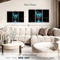 thumbnail image 4 of Elephant Stock Neon Blue Cocktail Wall Art - Horizontal Multi Panel Canvas - Living Room Wall Decor - Food And Drink Multi Panel - Black And Turquoise Decor - 45" x 28", 4 of 8