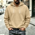 thumbnail image 5 of Yutgune Men's Basic Pullover Hoodie, Plain Solid Long Sleeve Hooded Sweatshirt for Casual Everyday Wear, 5 of 7