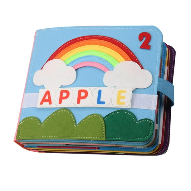 Libro de tela de cuentos, juguete educativo de aprendizaje temprano, materiales de aprendizaje, tablero de actividades para niños en edad preescolar,